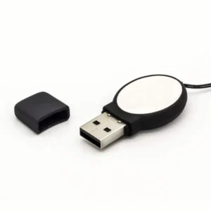 Oval Rubberized USB Flash Drive