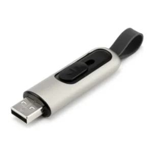 Slide Button USB Flash Drive 16GB with Strap