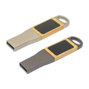 Light-Up Logo Metal & Bamboo USB 32GB